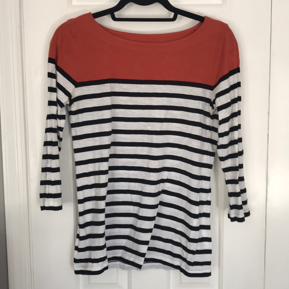 Striped 3/4 sleeve top